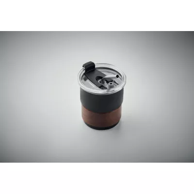 Kubek stalowy ze słomką 260 ml MATE - Czarny (MO2423-03)