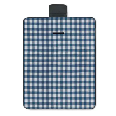 Koc piknikowy z polaru RPET 120x150 cm 150 g/m² CALY - Niebieski (MO6891-04)