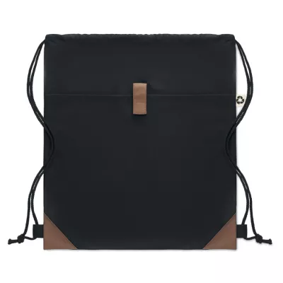 Worek z bawełny z recyklingu 220 g/m² PANDA BAG - Czarny (MO6550-03)