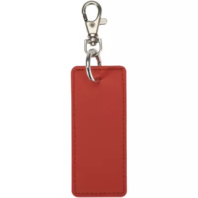 Resi Plus brelok z prostokątną zawieszką z recyklingowanego materiału z certyfikatem GRS - Brick (13014132)