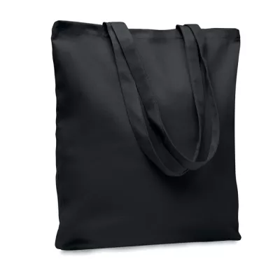 Torba bawełniana na zakupy 270 g/m² RASSA COLOURED - Czarny (MO6442-03)