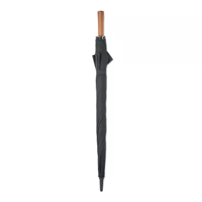Parasol automatyczny 27" z drewnianą rączką RAYNA - Kamienny Szary (MO3220-15)