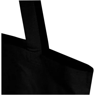 Madras Blend torba na zakupy z bawełny z recyklingu z certyfikatem GRS o gramaturze 140 g/m² i pojemności 7l - Czarny (12076090)