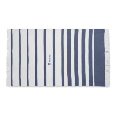 Ręcznik hammam SEAQUAL® 100x170 cm 300 g/m² WAVE - Niebieski (MO2058-04)