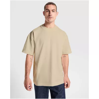 Chow - koszulka unisex z krótkim rękawem, fason oversize - Piaskowy (R6561-SAND)