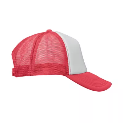 Czapka trucker 5-panelowa 150 g/m² BUBBLE - Bialy/Czerwony (MO2269-35)