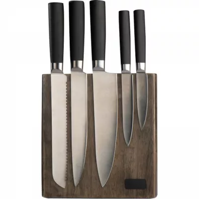 Zestaw noży kuchennych VALERIO - czarny (8079103)