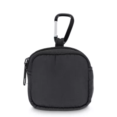 Nylonowe etui na słuchawki 6,5 x 6 cm - czarny (LT95323-N0002)