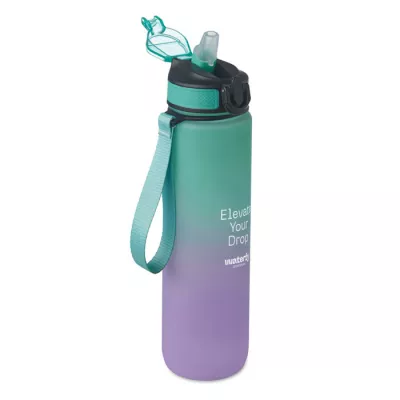 Butelka sportowa RPET 1000 ml ze słomką ACTIVATE - Turkusowy (MO2489-12)