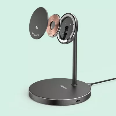 Magnetyczna ładowarka bezprzewodowa 15W Hama - czarny (VH036-03)
