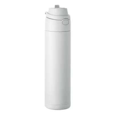 Butelka termiczna ze słomką 2 w 1 500 ml TOIEN TWO - Bialy (MO2988-06)