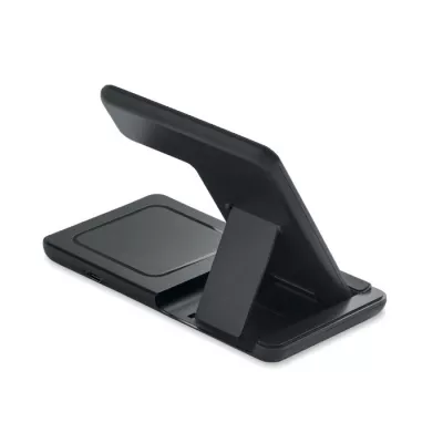 Ładowarka bezprzewodowa 3 w 1 składana 15W DOCK3 - Czarny (MO3172-03)