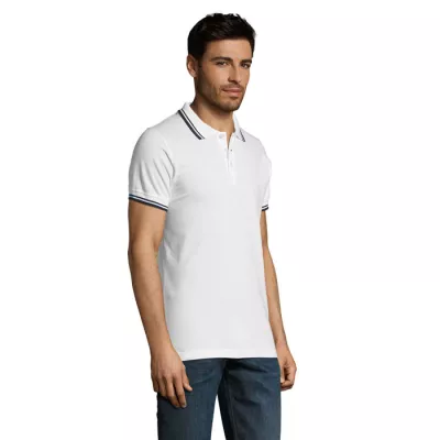Koszulka polo męska bawełniana 200 g/m² Sol's PASADENA - Biały/Navy (S00577-NW)