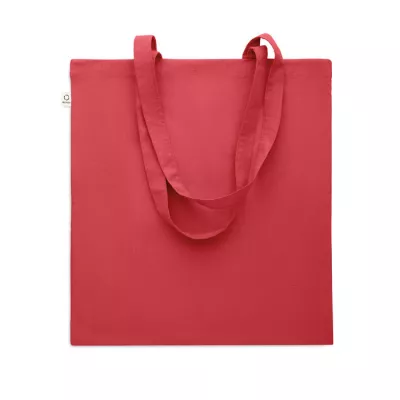 Torba z bawełny z recyklingu 140 g/m² VIVEKA COLOUR - Czerwony (MO2302-05)