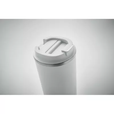 Kubek termiczny ze stali z recyklingu 510 ml BRACE + - Bialy (MO6579-06)