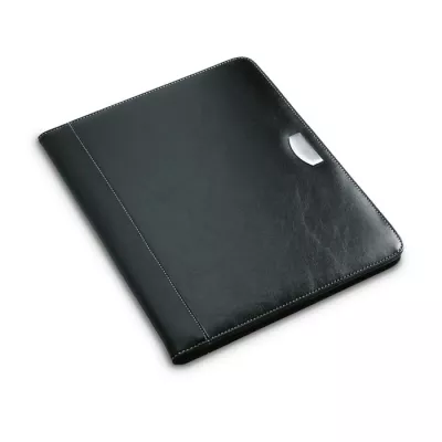 Teczka A4 z PU z notesem i metalową płytką BUSWE BIG - Czarny (IT3750-03)