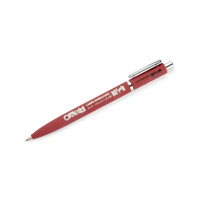 Długopis metalowy z powłoką typu soft touch ELMO - czerwony (19084-04)