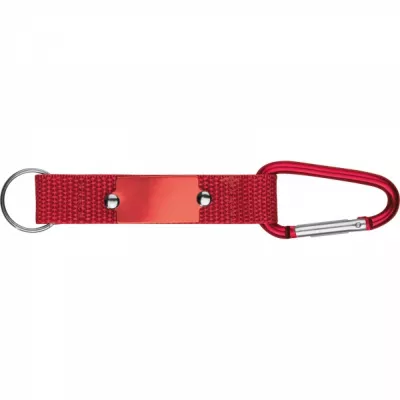 Brelok z karabińczykiem PHYLLIS - czerwony (9116805)