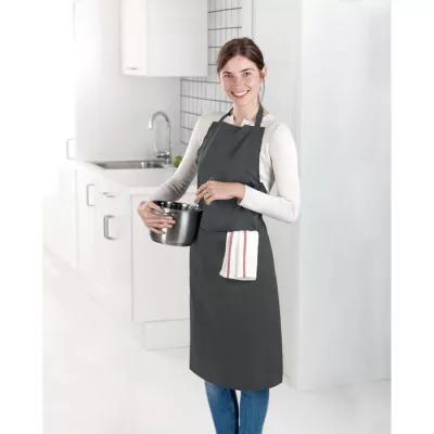 Fartuch kuchenny 190 g/m² FITTED KITAB GRANADA - Kamienny Szary (MO8441-15)