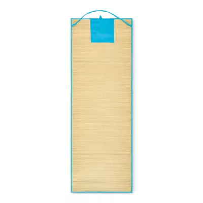 Mata plażowa ze słomy zwijana 180x60 cm RAFIA - Turkusowy (MO2833-12)