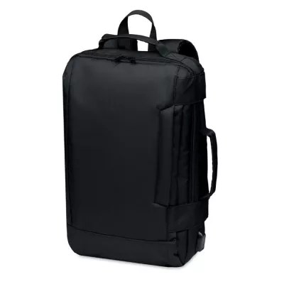 Plecak na laptop 16" z RPET z kablem USB SINGAPORE - Czarny (MO6329-03)