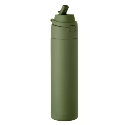Butelka stalowa ze słomką 650 ml TOIEN ONE - Ciemnozielony (MO2989-60)
