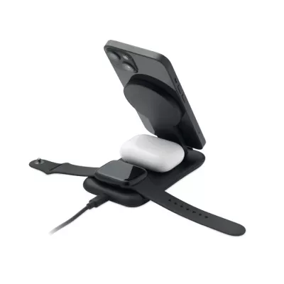 Stacja ładująca 3 w 1 magnetyczna 15W PENDOLESS - Czarny (MO2749-03)