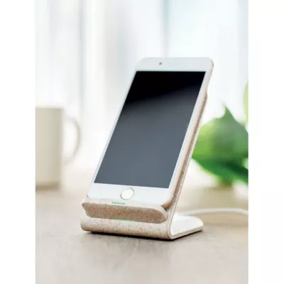 Ładowarka bezprzewodowa ze stojakiem 10W LAYABACK - Bezowy (MO9891-13)