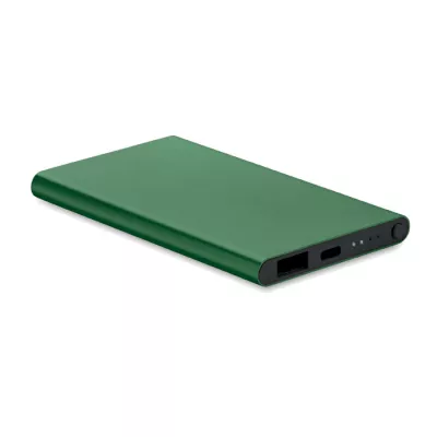 Powerbank płaski 4000 mAh aluminiowy POWERFLAT C - Ciemnozielony (MO6825-60)