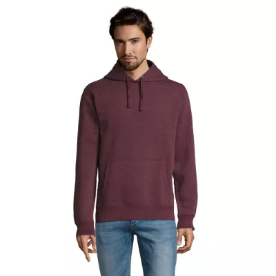 Bluza męska z kapturem 280 g/m² Sol's SPENCER - Melanż Czerwonobrunatny (S02991-HX)