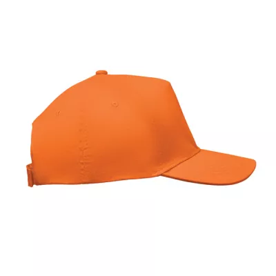 Czapka z daszkiem 5-panelowa z bawełny 180 g/m² SUNNY - Pomaranczowy (MO2345-10)