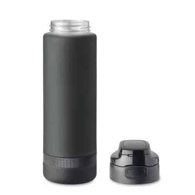 Butelka sportowa z RPET 1000 ml LEVEL - Czarny (MO2409-03)