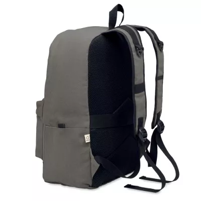 Plecak na laptop 15" z recyklingu 450 g/m² LEIRUR - Kamienny Szary (MO2391-15)