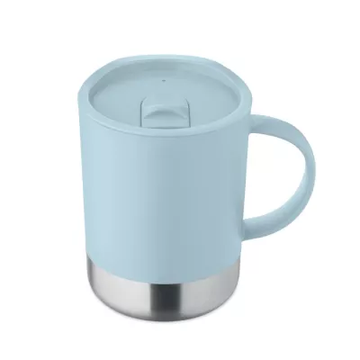 Kubek z PP z przesuwaną pokrywką 300 ml BEAKER - Baby Blue (MO2772-66)