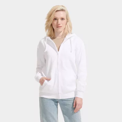 Bluza rozpinana z kapturem Sol's CARTER - Bialy (S03812-WH)