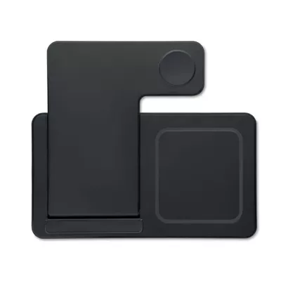 Ładowarka bezprzewodowa 3 w 1 składana 15W DOCK3 - Czarny (MO3172-03)