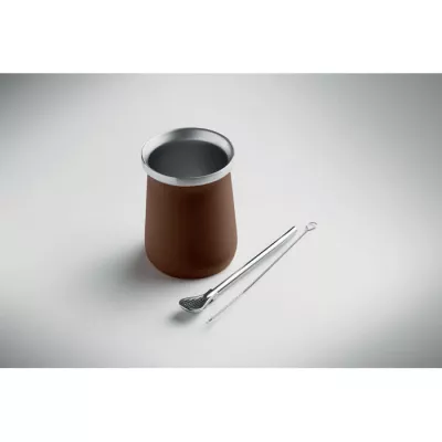 Kubek do yerba mate z bombillą 240 ml MIYERBA - Brazowy (MO2776-01)