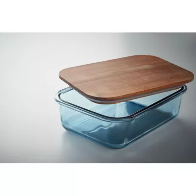 Lunchbox szklany 800 ml VITRIO LUNCH - Przezroczysty Niebieski (MO2750-23)