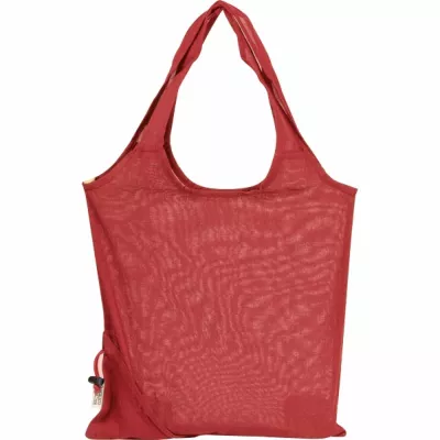 Składana torba z bawełny i poliestru z recyklingu 118 g/m² ANJA - czerwony (6526205)