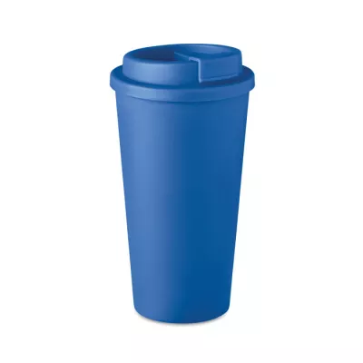 Kubek dwuścienny z PP 450 ml TUESDAY - Niebieski (MO6244-04)