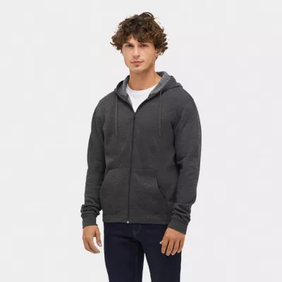 Bluza unisex z kapturem rozpinana 260 g/m² Sol's STONE - Charcoal Melange (S01714-CE)