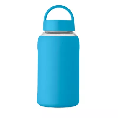 Butelka szklana z pokrowcem 600 ml BORIS - Turkusowy (MO2912-12)