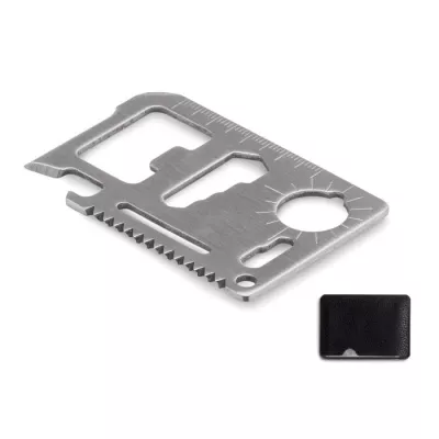 Karta wielofunkcyjna 11w1 ze stali w etui TOOLIE - Czarny (MO9057-03)