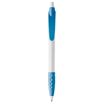 Długopis plastikowy (ABS) Cosmo - biało / jasnoniebieski (LT87622-N0112)