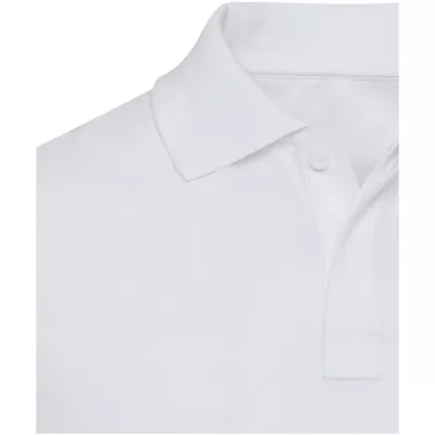 Graphite organiczna koszulka polo unisex o gramaturze 180 g/m², z krótkim rękawem i certyfikatem OCS - Biały (39559-WHITE)