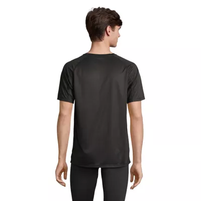 Koszulka sportowa unisex z recyklingu Sol's VORTEX - Czarny (S04787-BK)