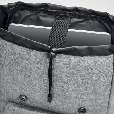 Plecak na laptopa 15" z klapą magnetyczną RIGA - Szary (MO9439-07)