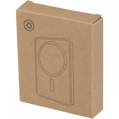 Acrab magnetyczny bezprzewodowy powerbank o pojemności 10 000 mAh i mocy 15 W z technologią 20 W PD — wykonany z tworzyw sztucznych pochodzących z recyklingu - Biały (12444201)