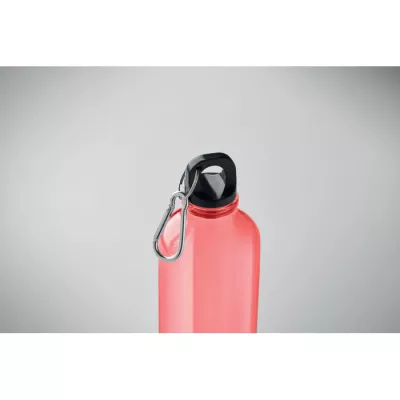 Butelka z RPET z karabińczykiem 500 ml MOSS RE500 - Przezroczysty Czerwony (MO2803-25)