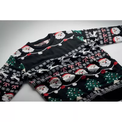 Sweter świąteczny z 10 lampkami LED S/M SHAMIS - Czarny (CX1553-03)